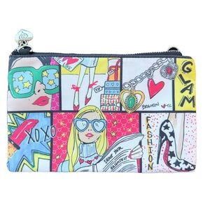 Brighton Glam Girl Crossbody Pouch Tom Clancy Art Print Designer Bag